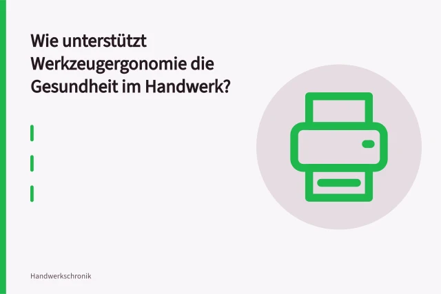 Ergonomischer Schraubendreher im Einsatz am Werkstück in der Werkstatt. Wie unterstützt Werkzeugergonomie die Gesundheit im Handwerk?